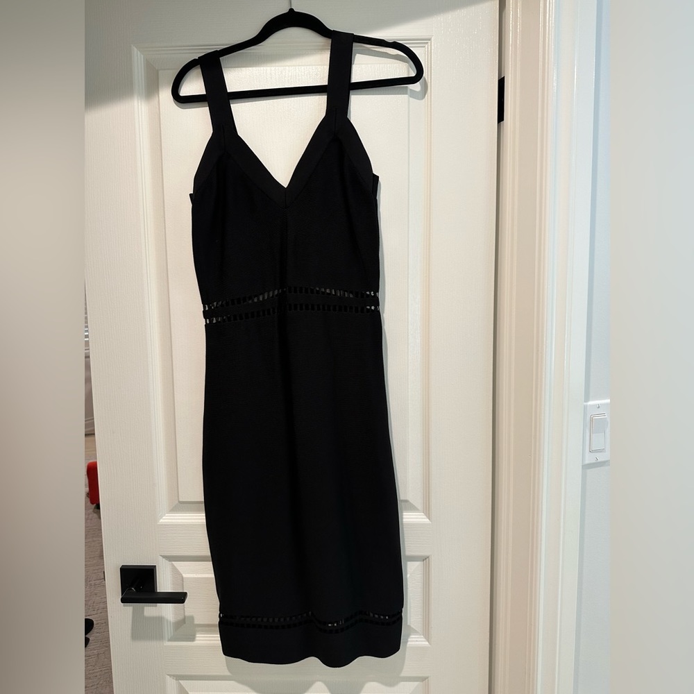 Black midi dress